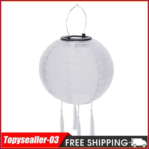 starnearby 10 Zoll LED Solar Laternen Papierlaterne Rund Lampenschirm im Freien