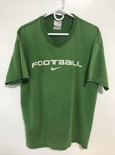 Nike Vintage Made in USA Early 2000s Size XL Green Football Graphic Silver Tag