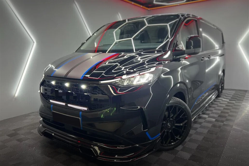 Par Ford Transit Custom 2024+ Grill Raptor avec LEDs&running light nero lucido - Photo 4/4