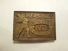 1976 Bicentennial Hercules Powder Company 1912 Brass Belt Buckle