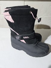 TOTES Girls Winter/ Snow Boots US Size 4 M Black/Pink