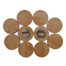 10pcs Blank Wooden Bottle Opener Fridge Magnet for Refrigerator Engraving DIY