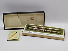Vintage Cross 4501 10kt Gold Filled Pen  Pencil Set Logo Advertising New In Box