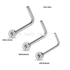 18g nose ring l shaped