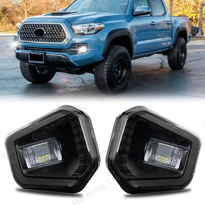 For 2016-2023 Toyota Tacoma SR SR5 LED Fog Lights Front Bumper Lamps