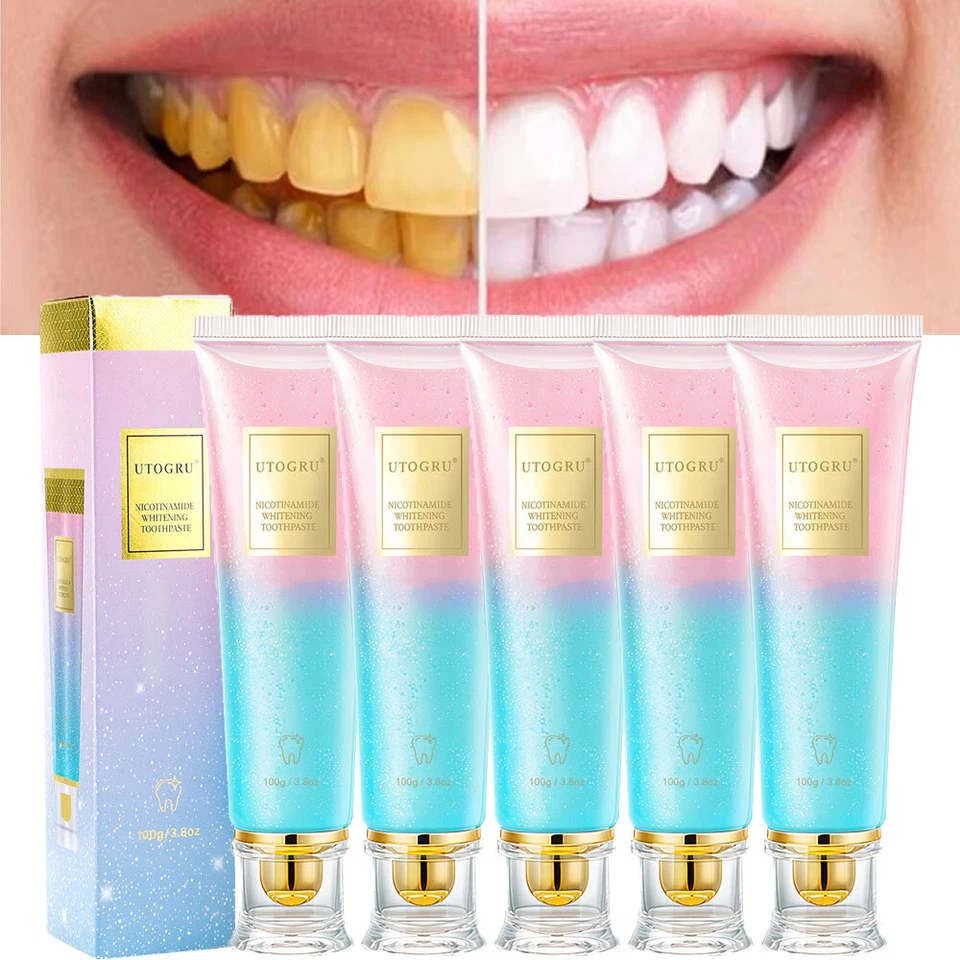 5/3 Pack UTOGRU Whitening Toothpaste Niacinamide Dazzling Whitening Toothpastes