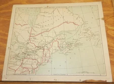 1879 Cornell Antique COLOR Map///SOUTHEASTERN BRITISH PROVINCES IN CANADA