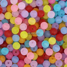 6 /8 /10 /12 mm Mixed Colour Acrylic Frosted Round Beads for DIY Jewelry Making