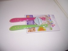 Silicone spoons munchkin new pink green