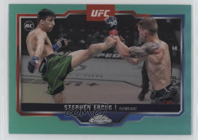 2025 Topps Chrome UFC Aqua Refractor 57/199 Stephen Erceg #63 1co7