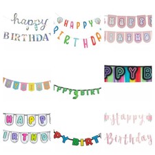 Happy Birthday Banner Various Styles New