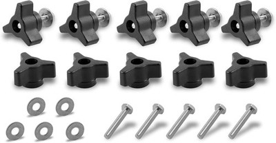 30 Piece T Track Bolts and Knobs Kit, 1/4''-20 T Bolts & Threaded Knobs