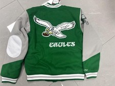 mens Women Kelly Green Color Coats Varsity Jacket Szie medium