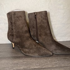MARC FISHER Ava Pointed Toe Boots. Dark Fatigue Suede size 9