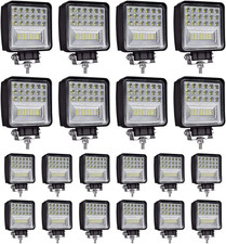 LED Light Pods, 4 Inch 126W Square LED Work Light, 12V 24V Spot/Flood Light off