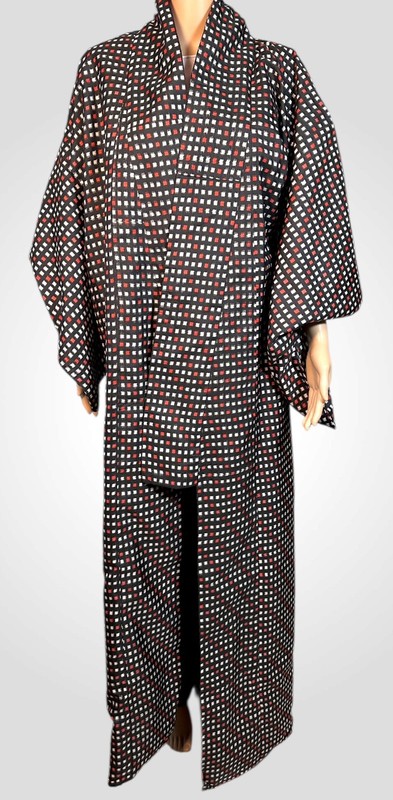 1950s Japanese Tsukesage All Handmade Silk Kimono Igeta (Med)