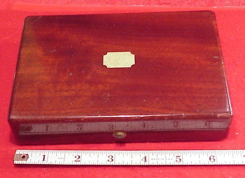VINTAGE 6.5 X 4.5 ANTIQUE POCKET WATCH WOOD BOX CHAUX DE FONDS 60MM OPENING