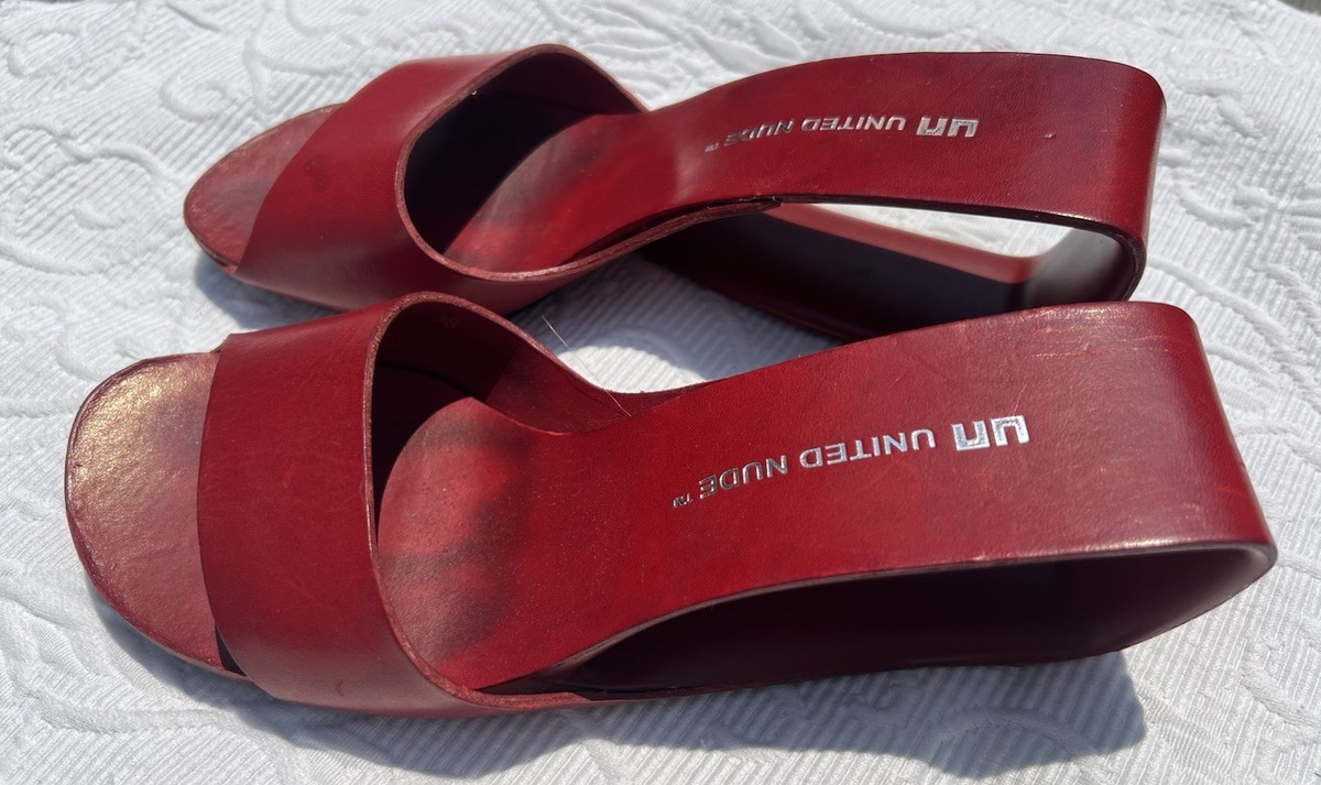 United Nude (Designer ) Mobius Mid Open Wedge Size 38 Red | eBay