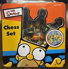 Juego de Ajedrez Los Simpson Caja de Lata de Coleccionista Original Cardinal Games 1998
