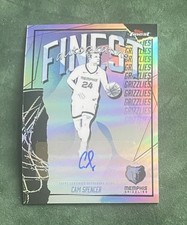 2025-26 TOPPS FINEST Cam Spencer ( GRIZZLIES ) REFRACTOR ) AUTO AUTOGRAPH CARD