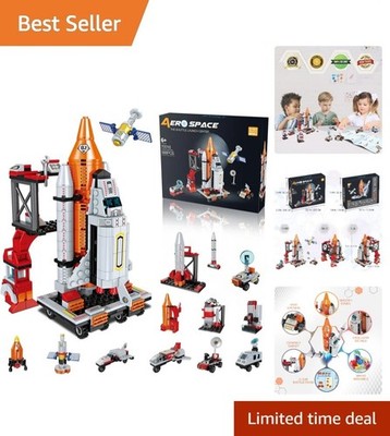 Educational 566 PCS Space Exploration Building Set - 12 Models for Creative Play