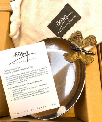 Trinket Tray by Michael Aram  The ginkgo leaves remind me of butterflies 