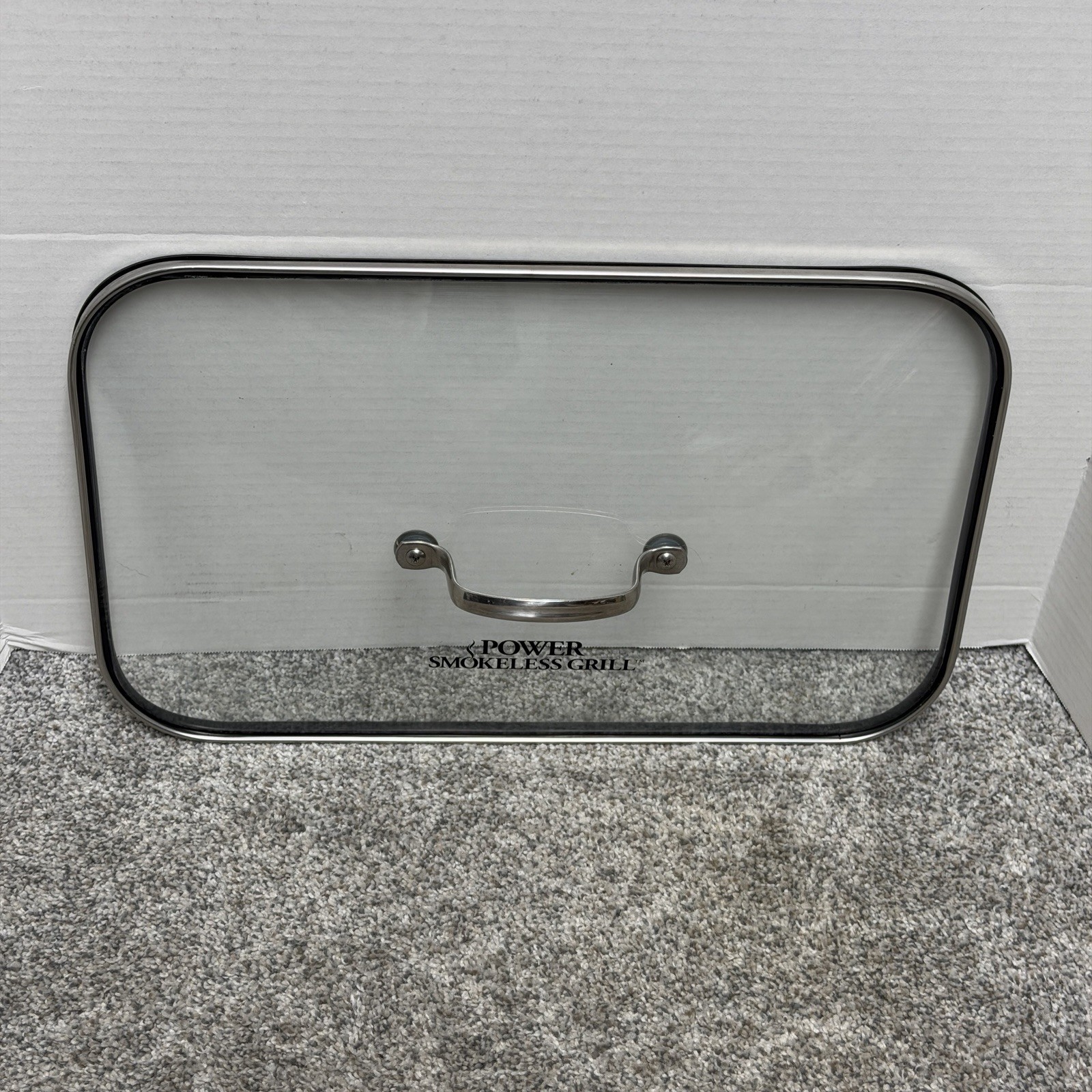 Power Smokeless Grill Replacement Glass Lid, Handle & Hinge For PG-1500