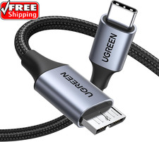 UGREEN 10 Gbps Micro B to USB C Hard Drive Cables, 3.3FT USB C to Micro B, Exter