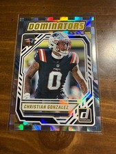 2025 Panini Donruss Christian Gonzalez Dominators #DOMCGZ New England Patriots