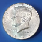 1964-D Kennedy Half Dollar 90% Silver Coin 50c BU Denver Mint Brilliant Shine!