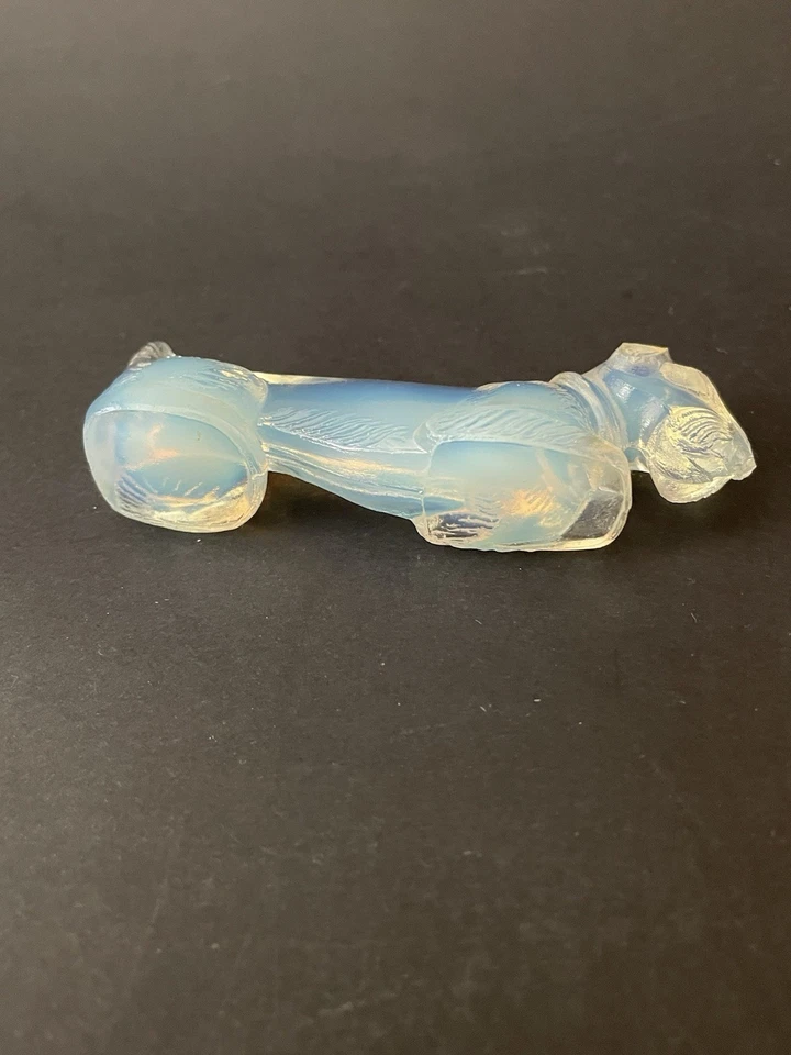 Art Deco French Sabino style Opalescent Art Glass Terrier Knife Rest  - Image 2 of 4