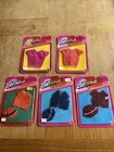 5 Vintage 1983 Barbie Mattel Waist Coat Unopened Top Carded Fashion Extras