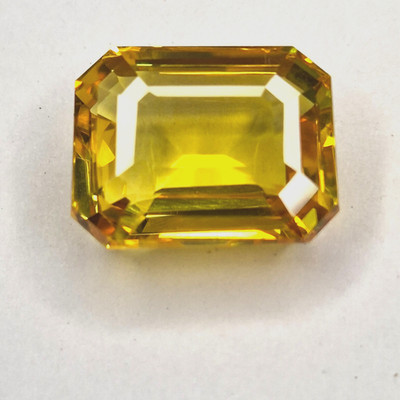 Yellow Citrine Emerald Cut 19-21 Ct Natural Loose EGL Certified Gemstone RK629