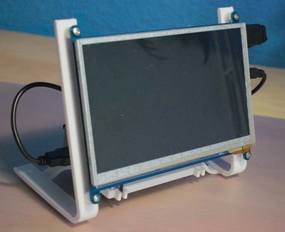 Waveshare 7 inch LCD display stand small computer holder 3D-Printed