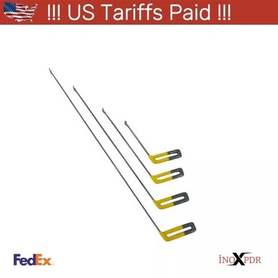 4-Piece Whale Tail Steel PDR Tools   Paintless Dent Repair Rods (Tail Width 3cm)