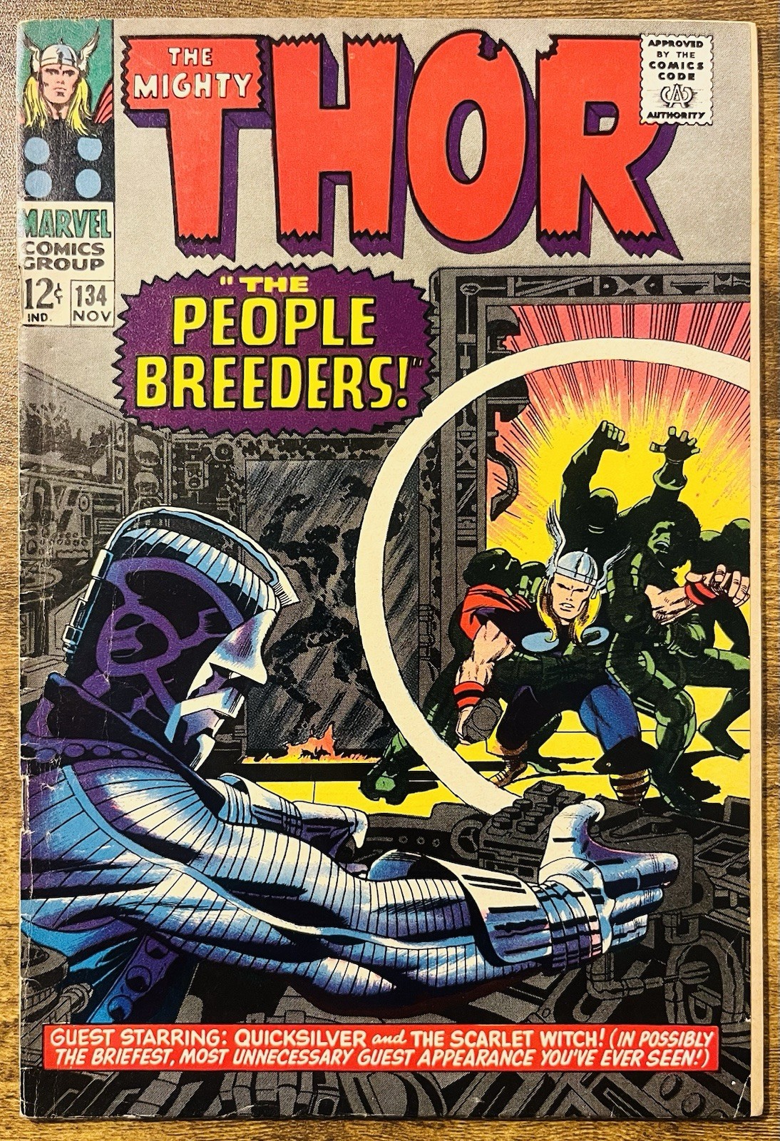 THOR 134 STAN LEE STORY 1ST APP HIGH EVOLUTIONARY, FAFNIR, & MAN-BEAST 1966