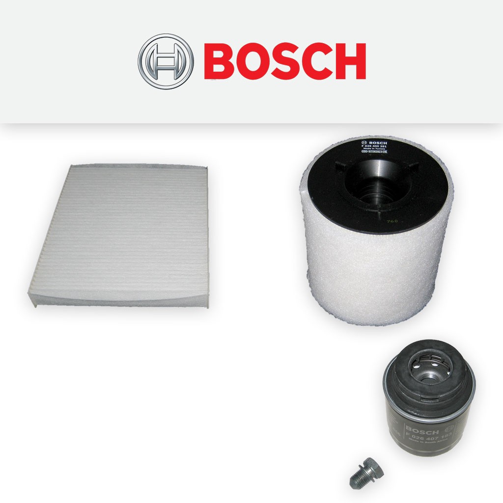 SERVICE KIT for AUDI A1 1.2 TFSI BOSCH OIL AIR CABIN FILTERS (2010-2010)
