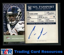 2014 Panini Prestige #22 Cody Latimer NFL Passport Signatures Auto