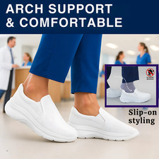 Womens Slip On Work Shoes Nurse Clogs Arch Support Lightweight Slip Resistant