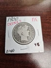 1900 BARBER HALF DOLLAR