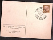 DR Privat-Ganzsache 3 Pfg Hindenburg Briefmarkenausstellung Hannover (19-94)