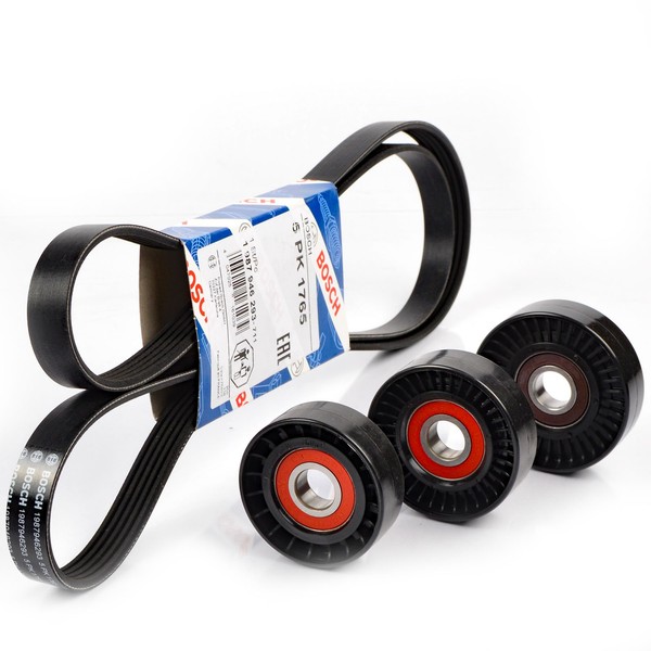 Bosch 5PK1765 Keilrippenriemen + Rolle FüR Mercedes W169 W245 Ohne Start-Stopp-image