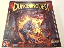 DungeonQuest 3rd Ed 2010 Board Game FFG CLEAN & ORGANIZED, MISSING BONUS CONTENT