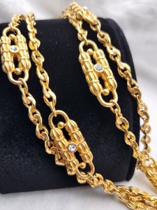 Authentic Vintage CAMROSE & KROSS Jacqueline Kennedy Gold Plated Paperclip Necklace