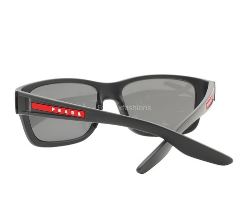 Prada Linea Rossa Sunglasses SPS 01W UFK-07H Matte Gray Rubber Polarized w/case - Picture 3 of 6