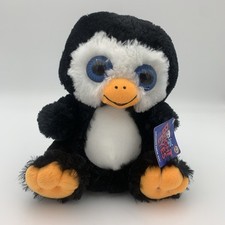 Penguin White Black Plush Stuffed Animal Big Blue Eyes Peek A boo Toys 10 P4-13