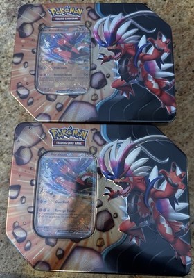 2x Pokemon TCG Slashing Legends Large Tins Factory Sealed