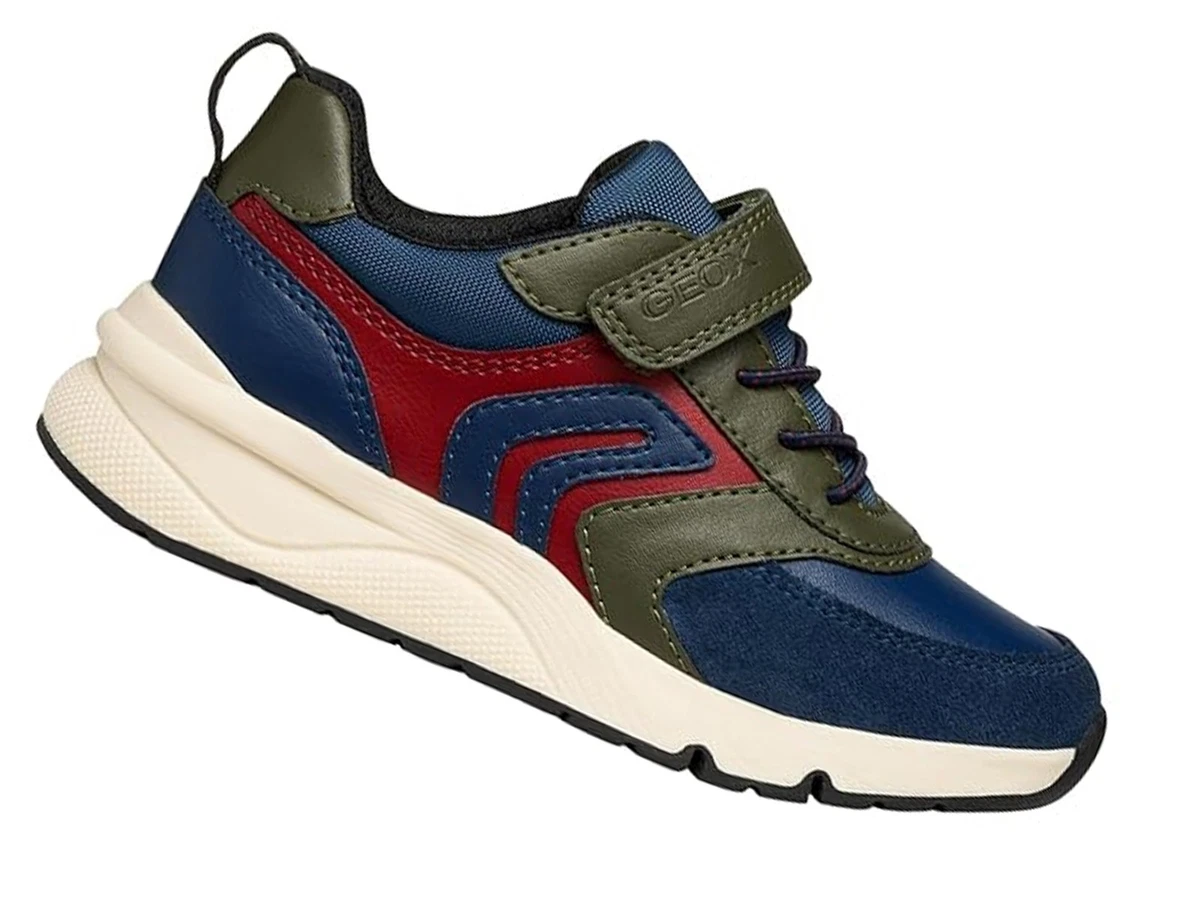 Geox B Ciufciuf Boy A - Scarpe Da Ginnastica Per Bambini E Ragazzi - Leggere, Con Chiusura Riptape E Tecnologia Respira - Perfette Per La Scuola E Il Gioco