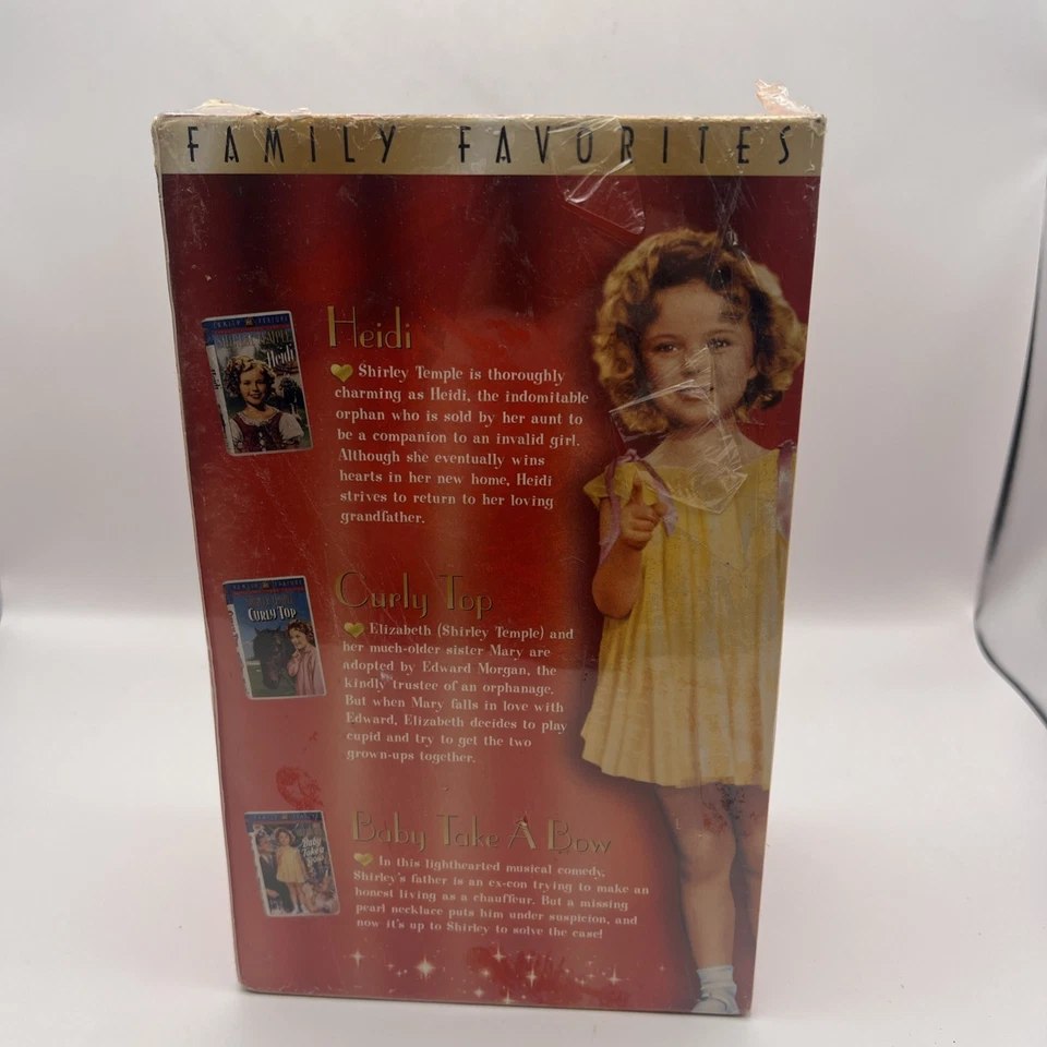 Sealed Shirley Temple Family Favorites Triple Pack Movie Collection VHS  - Image 3 of 4