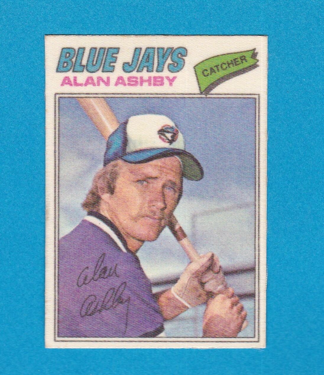 1977 TOPPS CLOTH STICKERS SET BREAK 1 ALAN ASHBY BLUE JAYS